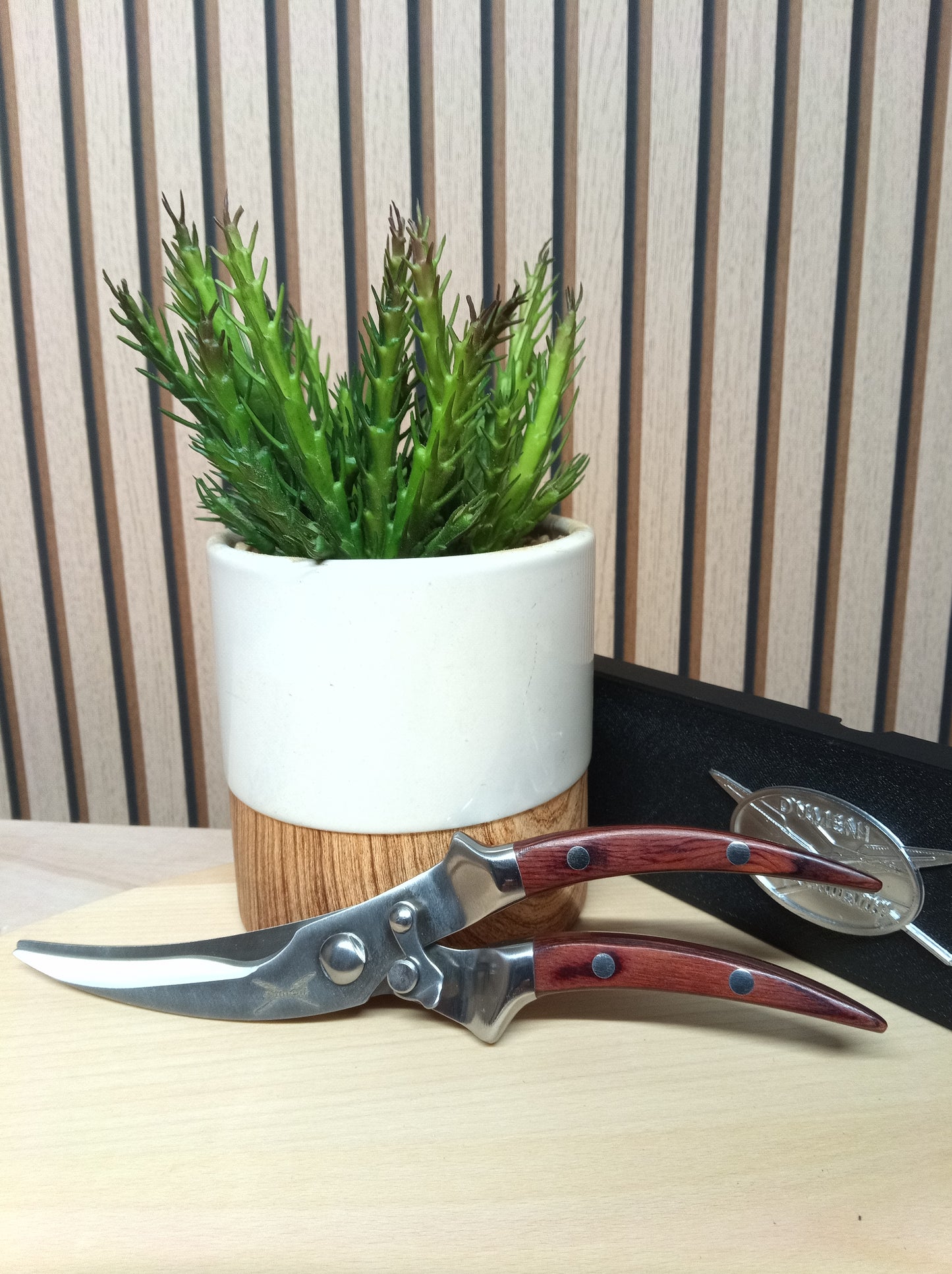 Dumeni Stainless Steel Biltong Slicer with Wooden Handles